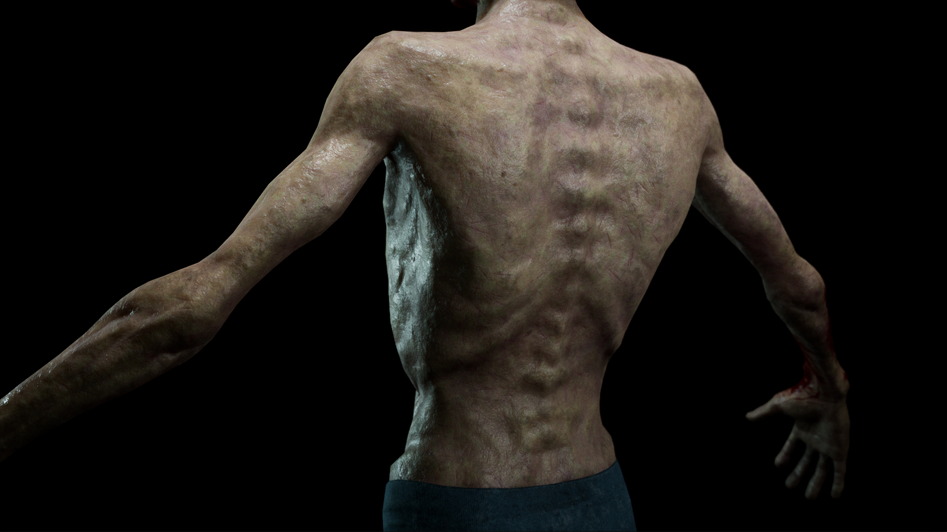 THEM OR US (Pre-Alpha) - Starved Male Zombie - Back