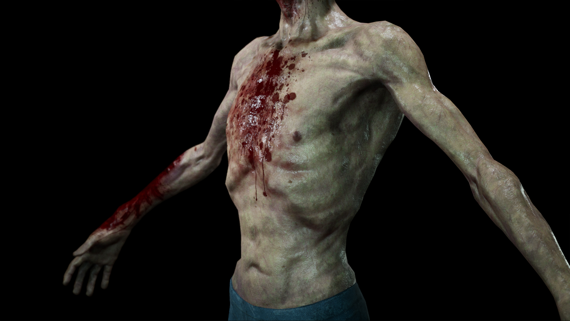 THEM OR US (Pre-Alpha) - Starved Male Zombie - Front