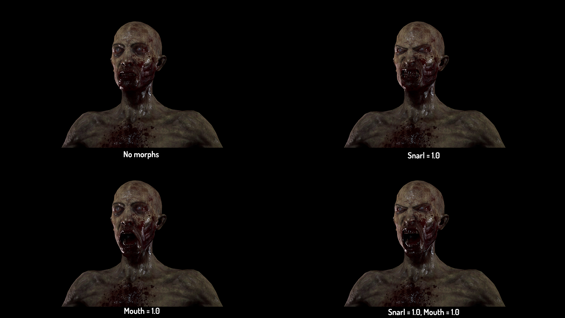 THEM OR US (Pre-Alpha) - Starved Male Zombie - Facial Morphs